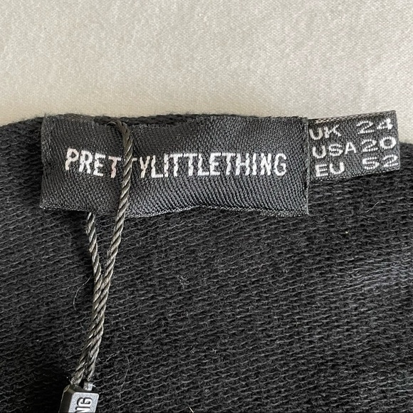 Pretty Little Thing Black Bardot Tie Front Cropped Sweater - Picture 10 of 10